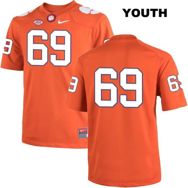 Youth Clemson Tigers #69 Marquis Sease Stitched Orange Authentic Nike No Name NCAA College Football Jersey DFK2046ZN